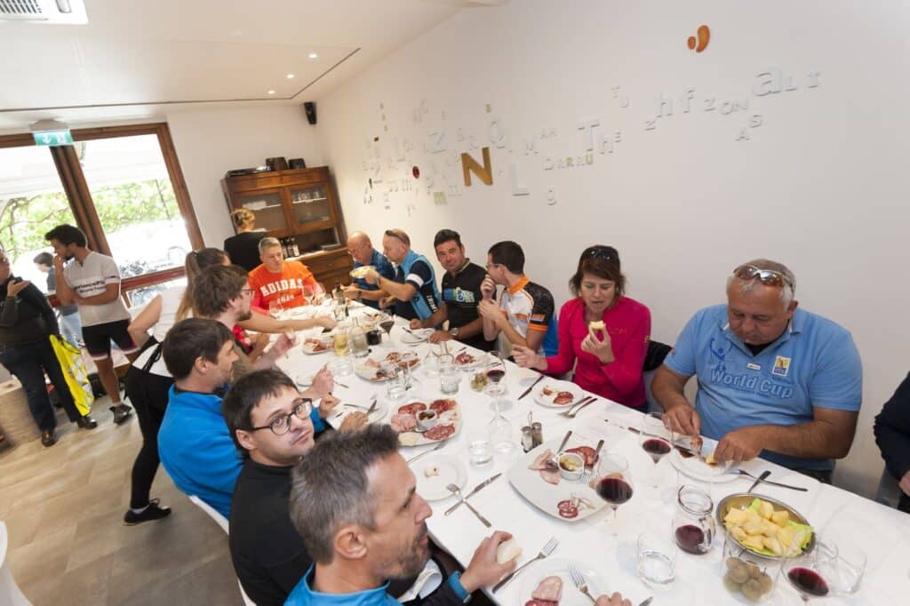CycleSummit 2017 in Cesenatico – lunch on the Sunday tour